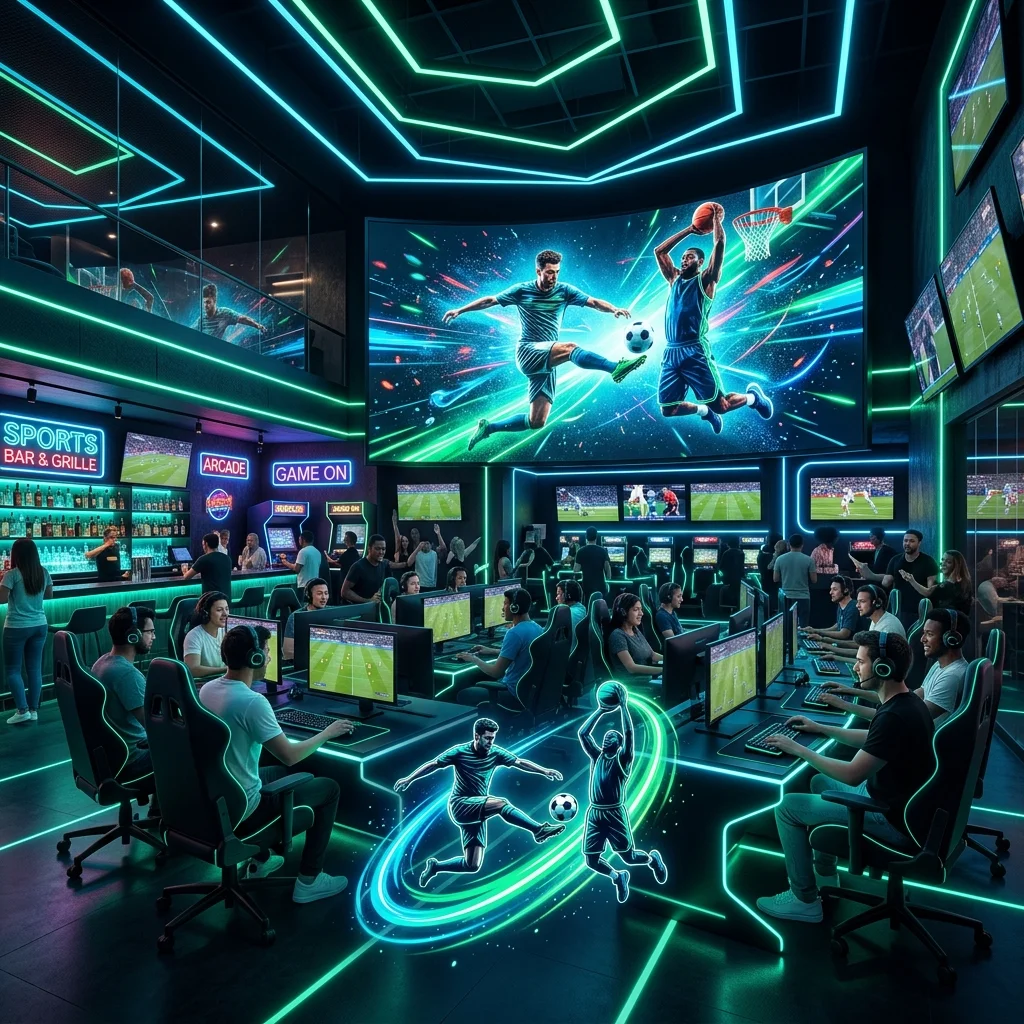 Friends playing free social casino sports games